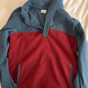 Columbia men’s small snap fleece pullover sweater like new